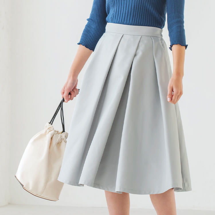 グレイッシュブルーメモリースカート | ラインナップ | ファッションレンタル【EDIST. CLOSET】
