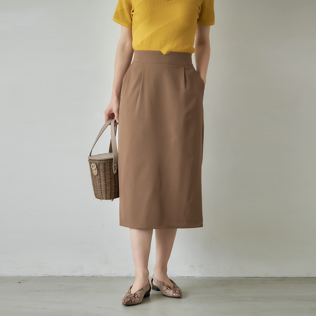 モカブラウンロングタイトスカート | ラインナップ | ファッションレンタル【EDIST. CLOSET】