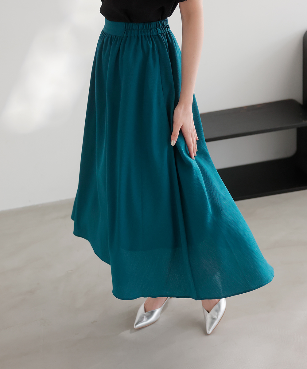 微光沢楊柳フレアギャザースカート | WEBストア | ファッションレンタル【EDIST. CLOSET】
