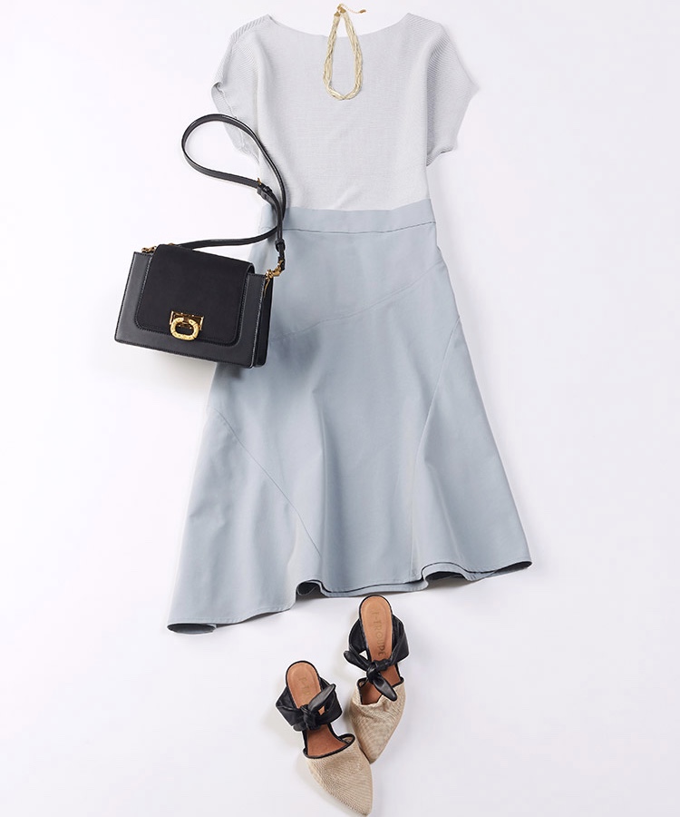 グレイッシュブルーアシメトリースカート | WEBストア | ファッションレンタル【EDIST. CLOSET】