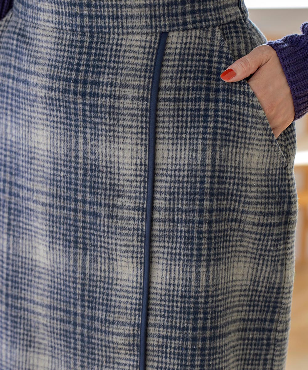 ★10％オフ★パイピングチェックタイトスカート | WEBストア | ファッションレンタル【EDIST. CLOSET】
